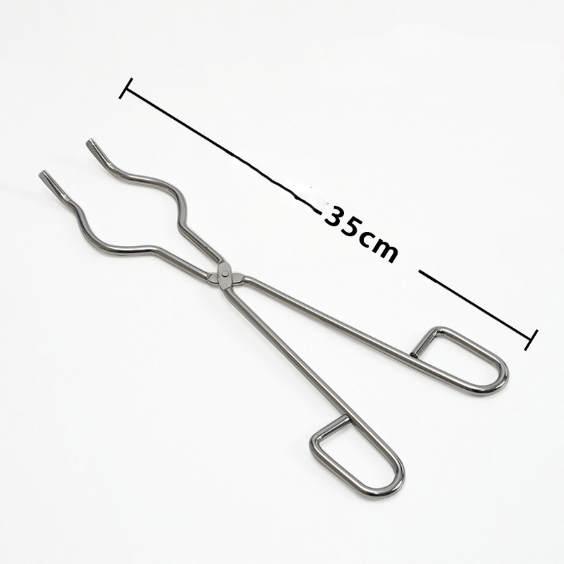 Stainless steel crucible tongs high temperature fire tongs teaching clamp