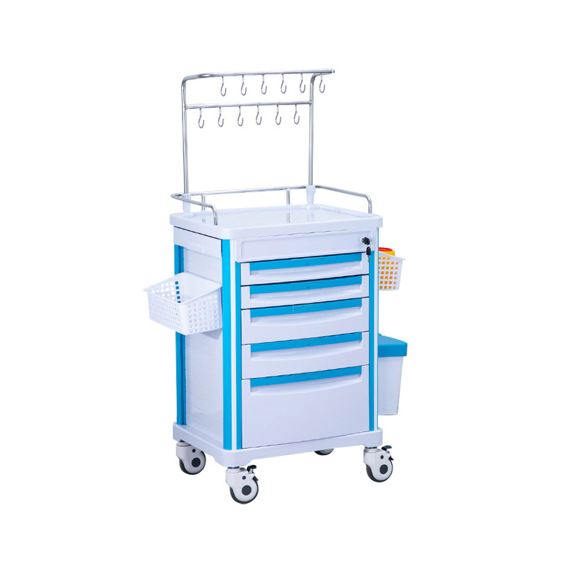 Supply ABS Infusion Trolley 5 Drawer Medical Utility Cart Manufacturer