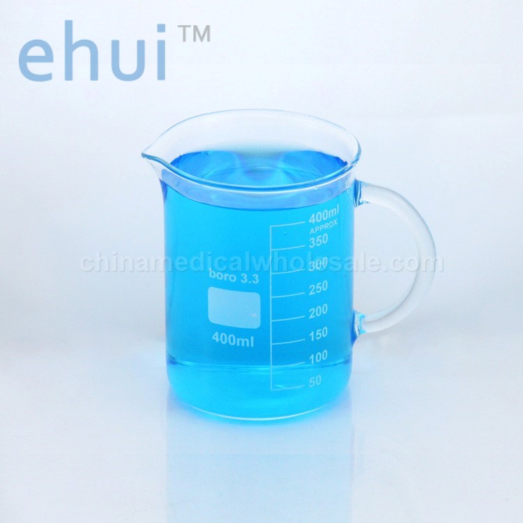 High temperature resistant glass beaker with spout graduated beaker measuring cup