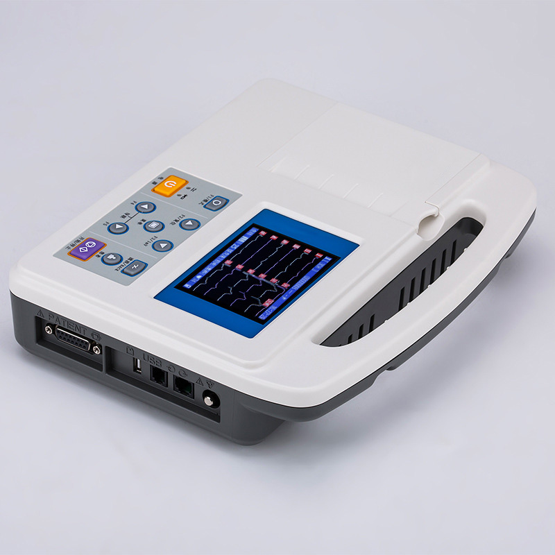 Electrocardiograph ECG three-channel twelve 12-lead automatic analysis detector