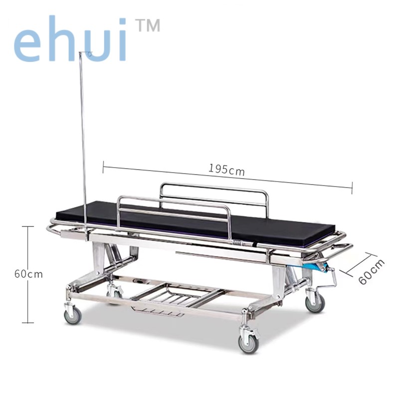 Stainless steel medical stretcher trolley surgical emergency trolley