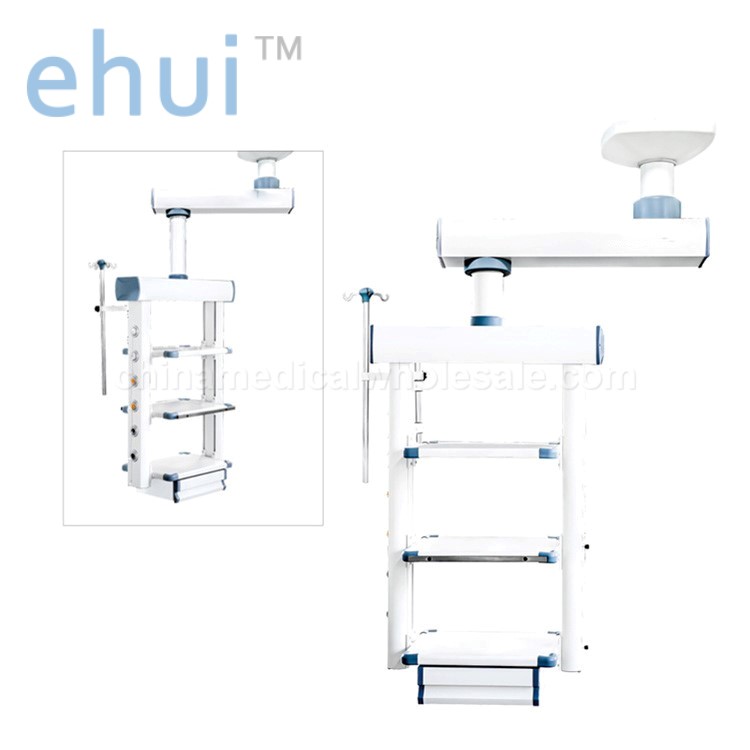 Supply medical crane tower operating room with instrument placement platform