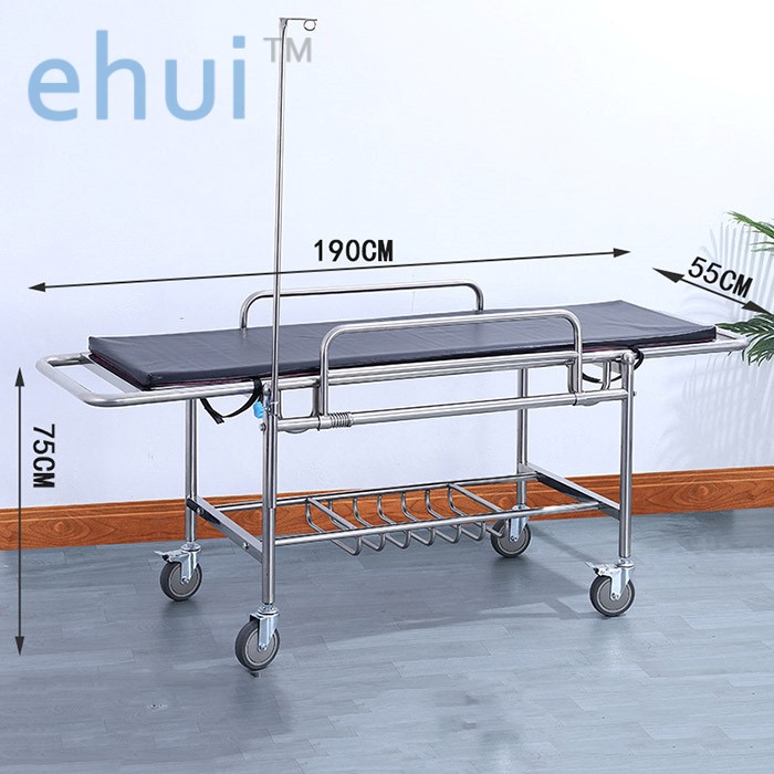 Stainless steel medical stretcher trolley surgical emergency trolley