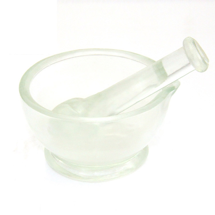 Laboratory instruments glass mortar porcelain mortar with rod