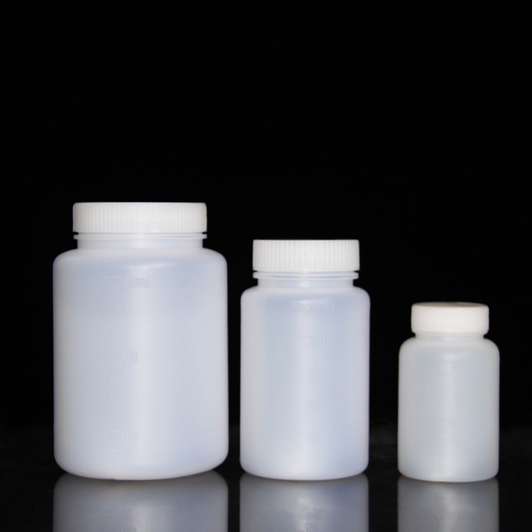 Plastic reagent bottle wide mouth sampling bottle powder bottle wide mouth bottle