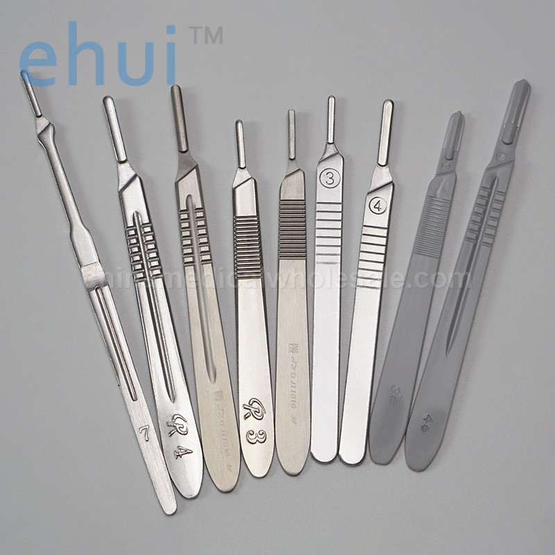 Stainless steel surgical knife handle veterinary practice teaching knife handle wholesale