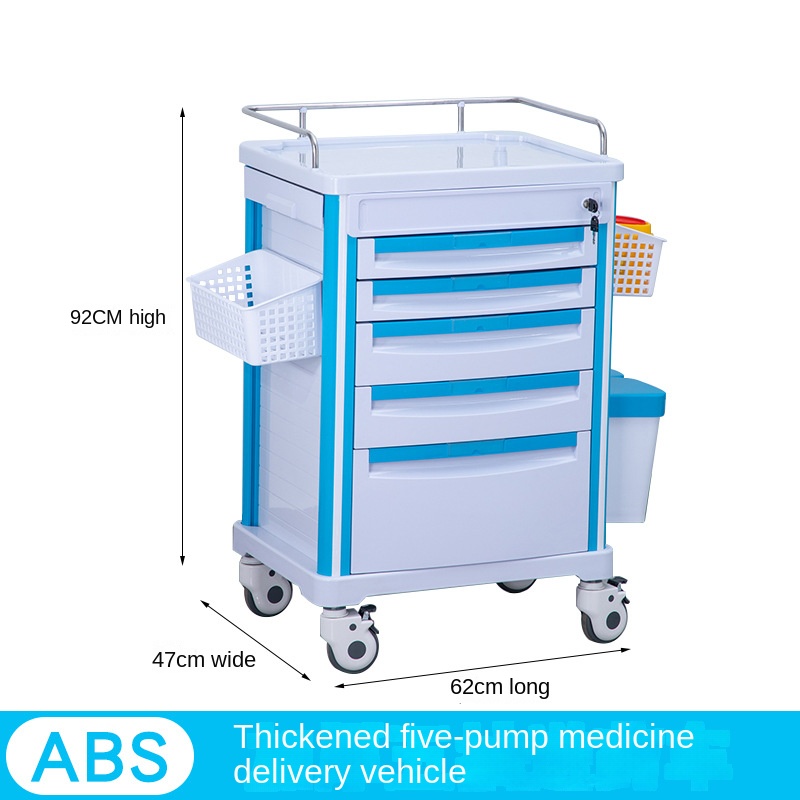 Supply ABS Medicine Delivery Cart Medical Multifunctional Trolley Manufacturer