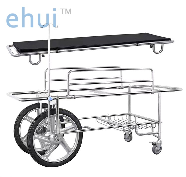 Stainless steel medical stretcher trolley surgical emergency trolley