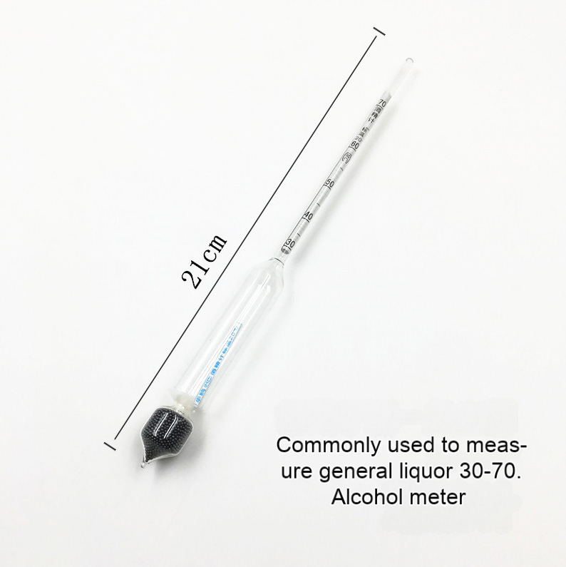 Glass Alcohol Meter Liquor Hydrometer Density Meter Flotation Meter